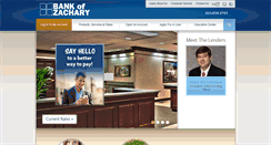 Desktop Screenshot of bankofzachary.com